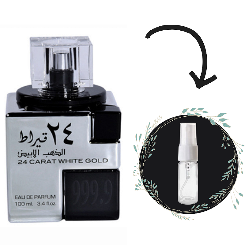 Decante 24 Carat White Gold Eau de Parfum Árabe Feminino