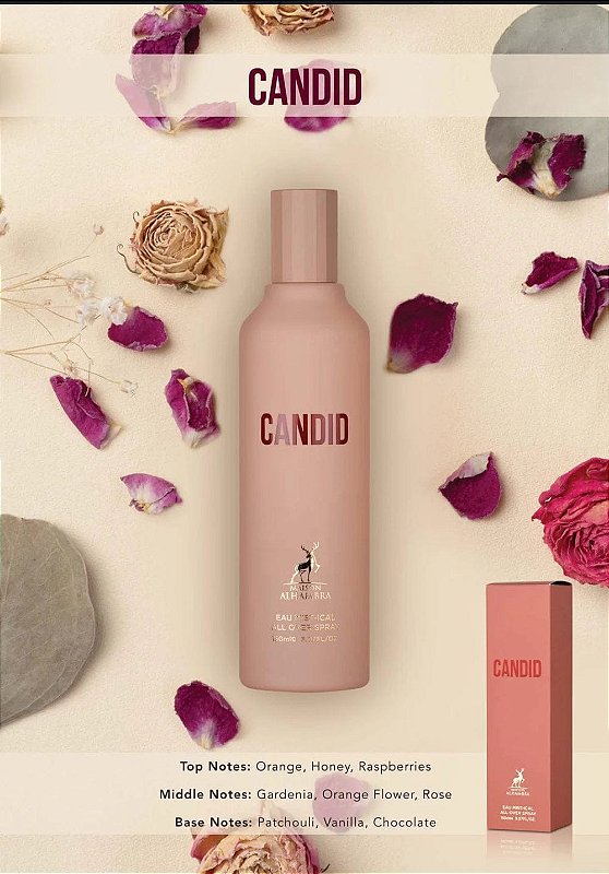 Perfume Árabe Candid 2 em 1 - Corpo e Cabelo 150 ml Feminino
