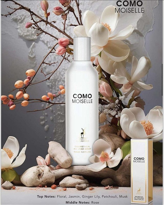 Perfume Árabe Como Moiselle 2 em 1 Corpo e Cabelo 150 ml - Feminino