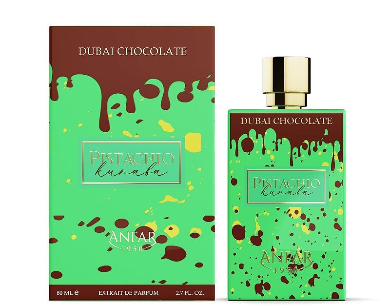 Pistachio Kunafa Anfar 1950 Eau de Parfum 80 ml Perfume Árabe Feminino
