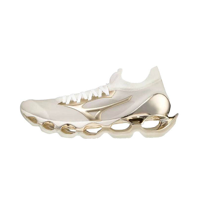 MIZUNO wave prophecy sorayama White×gold MIZUNO x HAJIME SORAYAMA - Wave Prophecy 