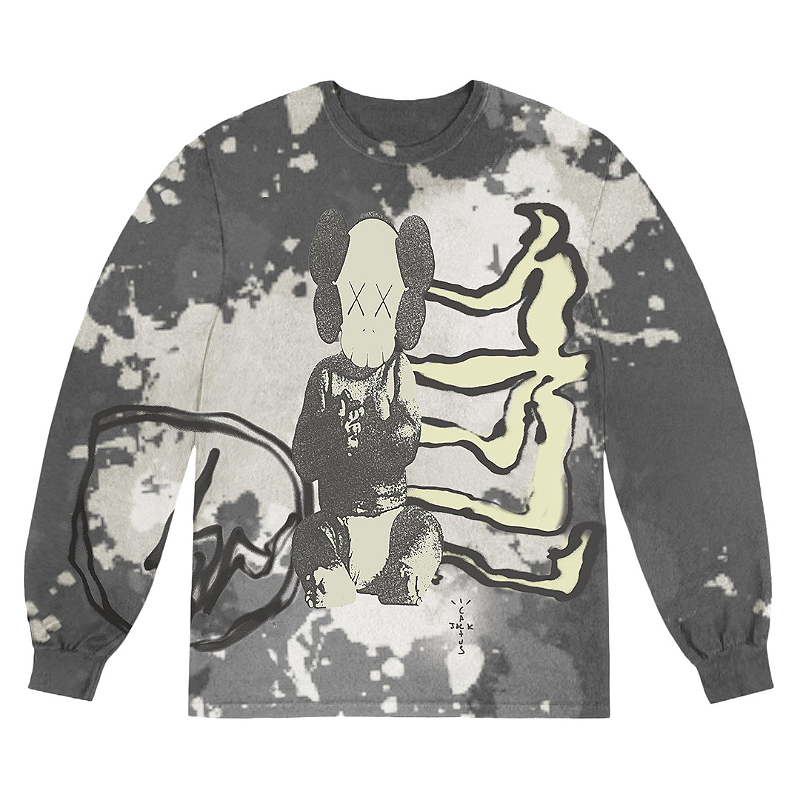 TRAVIS SCOTT x FRAGMENT DESIGN x KAWS - Camiseta Manga Longa