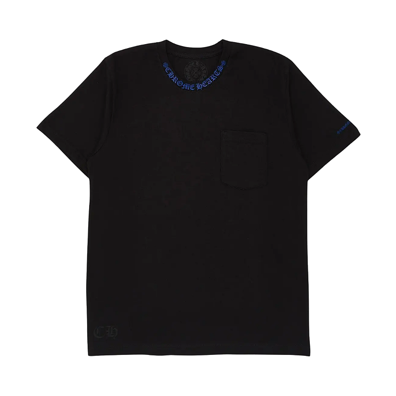 CHROME HEARTS Tシャツ CHROME HEARTS - Camiseta Neck Logo Pocket 