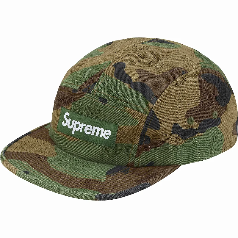 帽子 Supreme Jacquard Denim Camp Cap SUPREME - Boné Jacquard Logos Denim Camp 