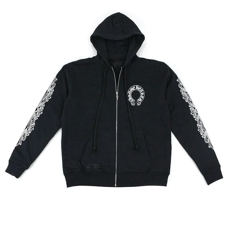 CHROME HEARTS - Moletom Zip Up Horseshoe 