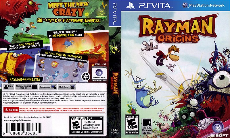 Jogo Rayman Origins - PSVITA - Space Tech's Store