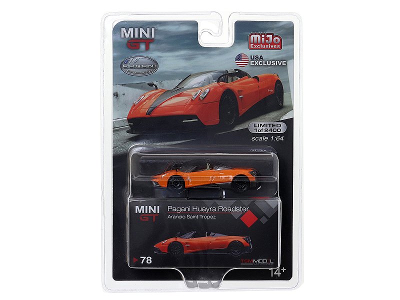 Pagani Huayra Roadster Arancio Saint Tropez USA Exclusive 1:64
