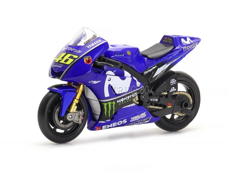 Miniatura moto de corrida Yamaha GO YZR-M1 GP Maisto motinha metal