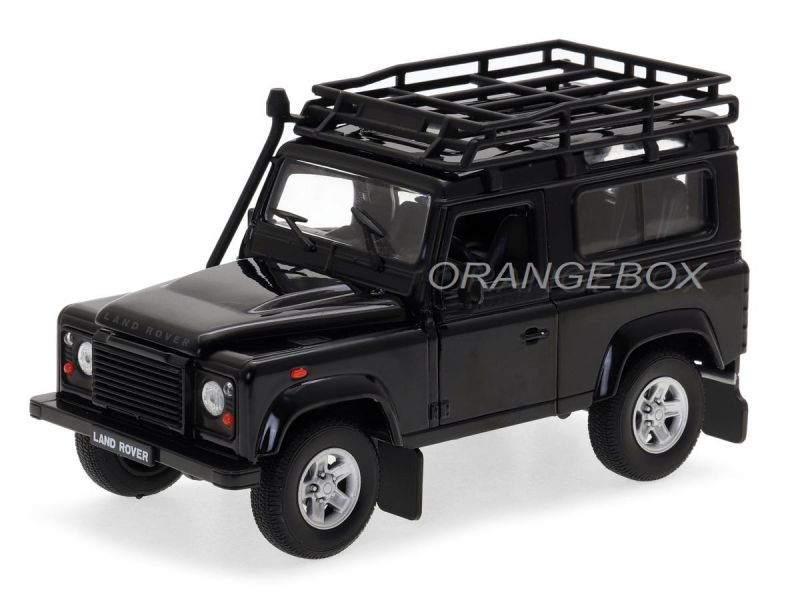 Land Rover Defender 1:24 Welly Preto - 17 anos! Loja on-line de