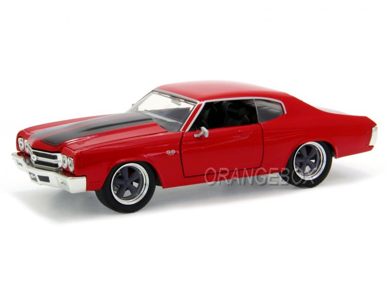 Modellino In Miniatura Chevrolet Chevelle 1/24 Jada Toys SS Rosso/nero - Foto 8