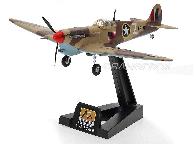 TBPR コンプリートセット SPITFIRE　venture Avião Spitfire MK V/Trop USAAF 2FS 1943 1:72 Easy Model - 20 anos