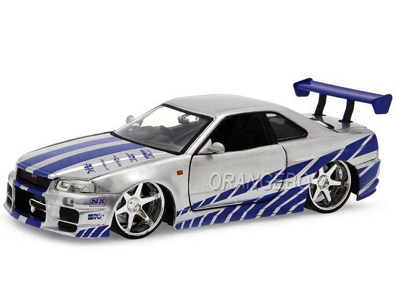 Brian s Nissan GTR Skyline R34 Velozes e Furiosos Jada Toys 1:24