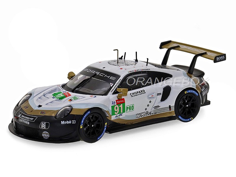1/64 Spark 2021 Porsche 911 RSR-19 #91 Winner Hyperpole LMGTE Pro class 24h LeMans Porsche GT Team Gianmaria Bruni, Richard Lietz, Frédéric Makowiecki Car Model