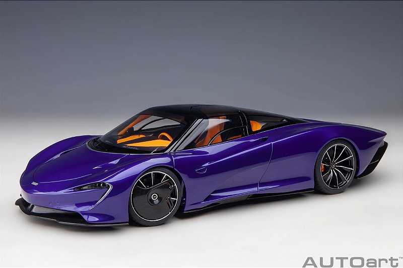 McLaren Speedtail 1:18 Autoart Roxo - 20 anos! Loja on-line de