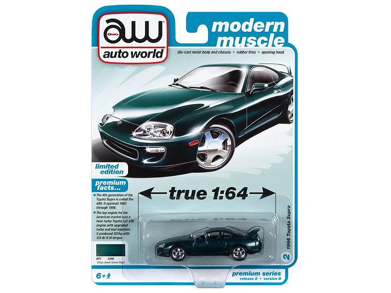 Toyota Supra 1996 Release 2B 2022 1:64 Autoworld Premium - 19 anos