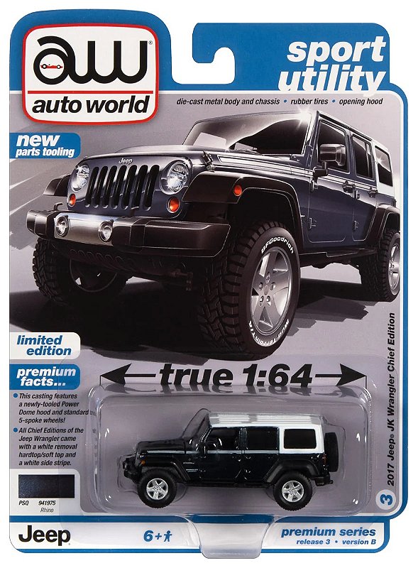 Jeep Wrangler Chief Edition 2017 Release 3B 2022 1:64 Autoworld