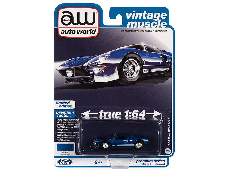 Ford GT40 MK1 1965 Release 3B 2022 1:64 Autoworld Premium - 19