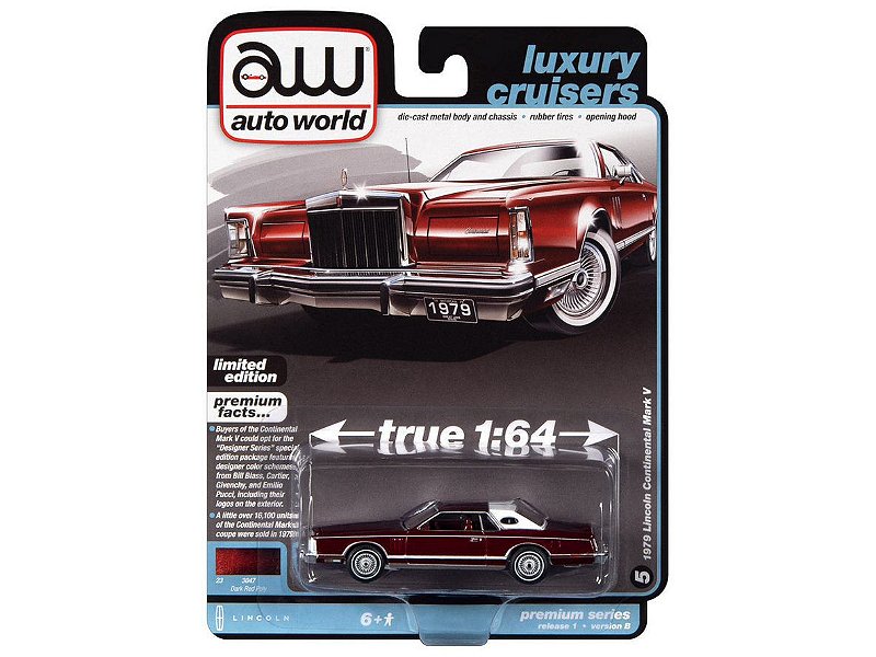 Lincoln Continental Mark V 1979 Release 1B 2023 1:64 Autoworld