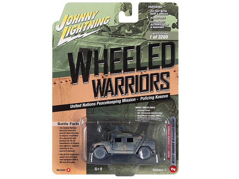 ミニカー　軍車両　ミリタリー　HMMWV ジョニーライトニング　Johnny HUMVEE 4-CT M1025 HMMWV Armored Fastback Release 1B 2021 1:64