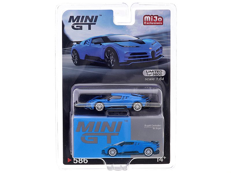 Bugatti Centodieci 1:64 Mini GT Azul - 20 anos! Loja on-line de