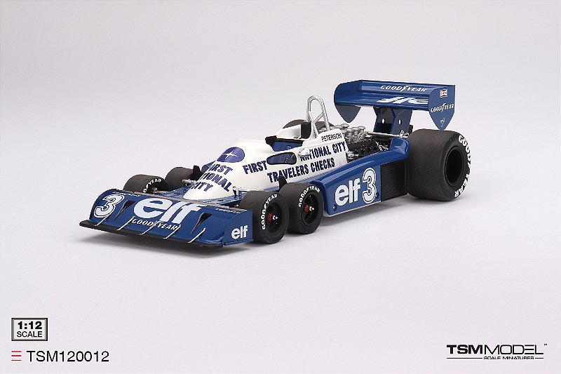 Fórmula 1 Tyrrell P34 1977 Monaco Ronnie Peterson 1:12 TSM Model