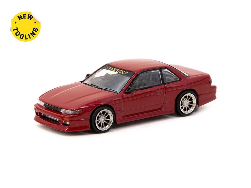 Nissan Silvia S13 ドリフトミニカー Nissan Silvia S13 1:64 Tarmac Works Vermelho - 20 anos! Loja on