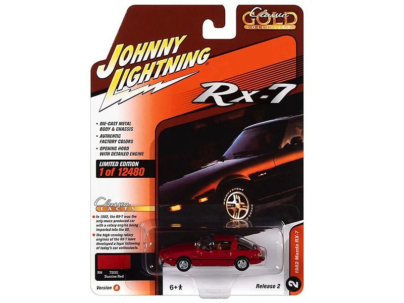 Mazda RX-7 1982 R2B 2022 1:64 Johnny Lightning - 20 anos! Loja on