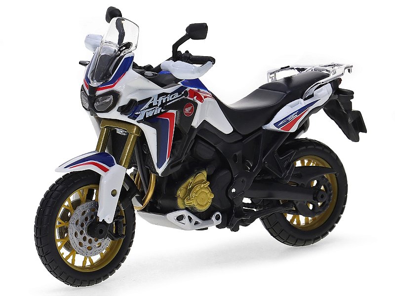 Honda Africa Twin DCT Maisto 1:18 Branco - 20 anos! Loja on-line