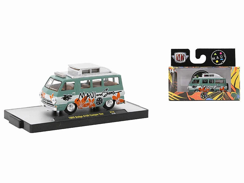 Dodge A100 Camper Van 1965 R74 1:64 M2 Machines - 20 anos! Loja on