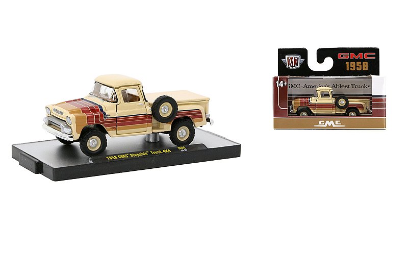 GMC Stepside 4X4 Pick-Up 1958 R84 1:64 M2 Machines - 20 anos! Loja on ...