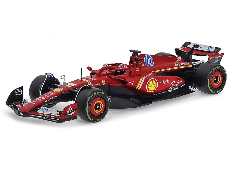 ミニカー Bburago Ferrari SF-24 C. Leclerc 1\18 Fórmula 1 Ferrari SF24 2024 Charles Leclerc 1:18 Bburago - 20 anos