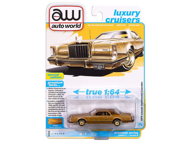 Lincoln 1979 Continental Lowrider 1:64 Autoworld Premium - 20 anos