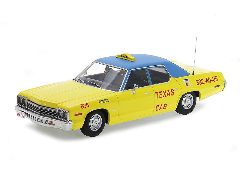 Dodge Monaco Taxi Texas Cab 1974 1:18 KK-Scale Amarelo - 20 anos