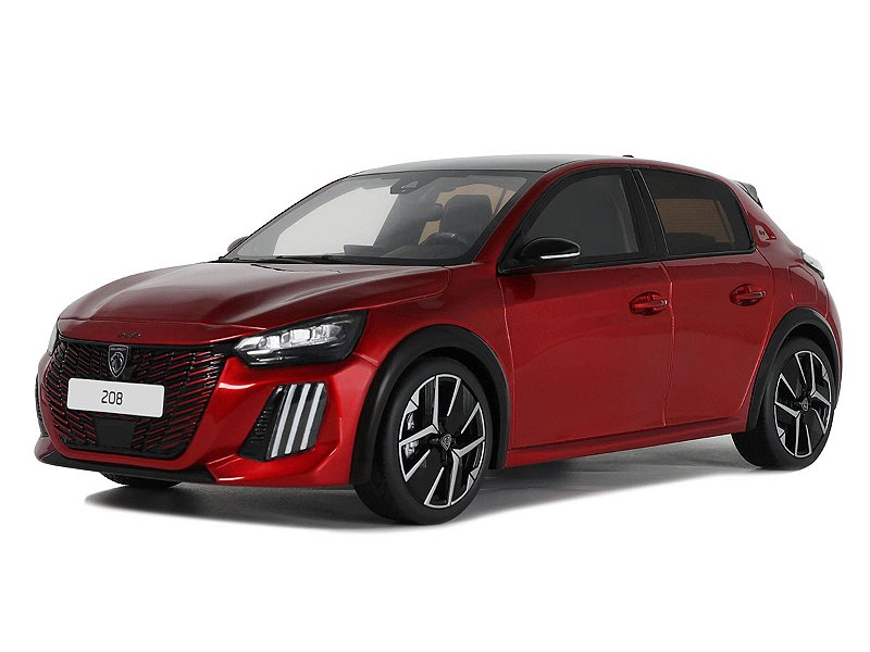 プジョー208 GT Red Peugeot 208 GT Hybrid 2024 1:18 OttOmobile Vermelho - 20 anos