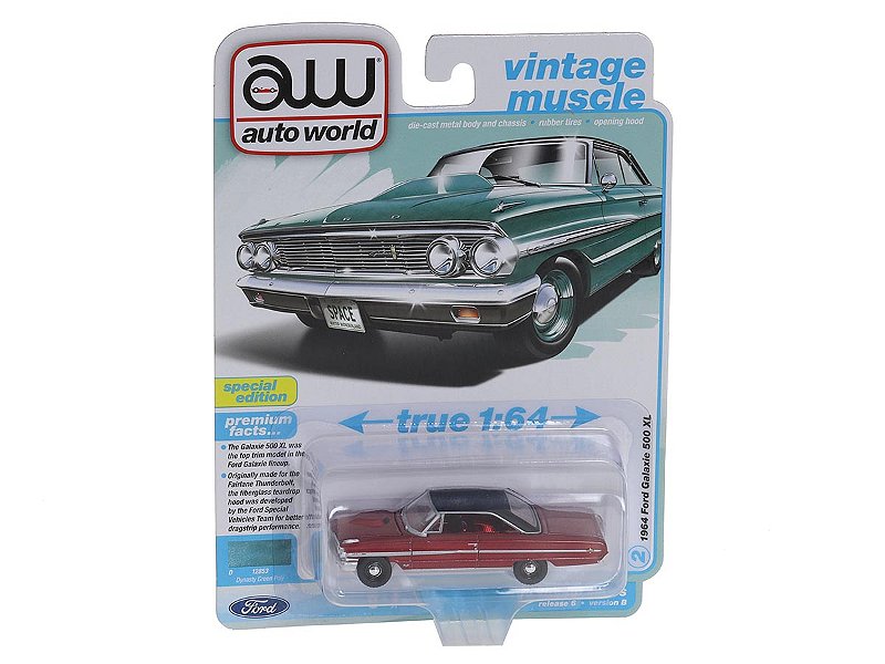 Auto World AWSP174-A 1/64 1964 Ford Galaxie 500XL Modello Di