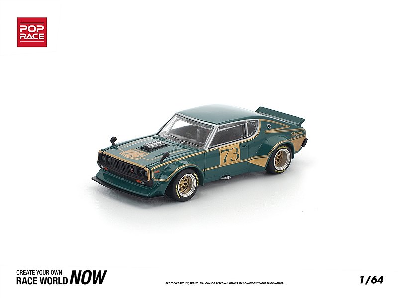 Nissan Skyline GT-R KPGC110 Kenmeri Racing #73 1:64 POP RACE - 20