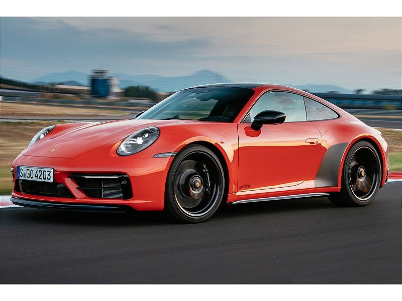 Porsche 911 (992) Carrera 4 GTS 2023 1:43 Solido Laranja - 20 anos