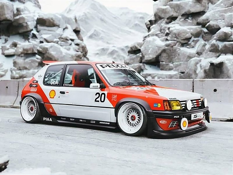 Peugeot 205 GTi BLACK FISH M Tribute 1990 1:18 Solido - 20 anos