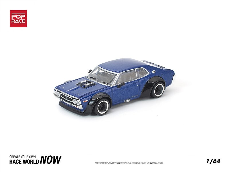 Nissan Laurel C130 1:64 POP RACE Azul - 20 anos! Loja on-line de