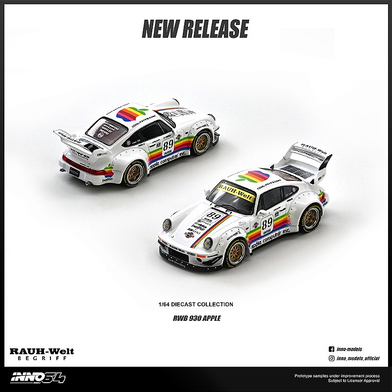 RWB 930 #89 Apple 1:64 INNO64 - 20 anos! Loja on-line de