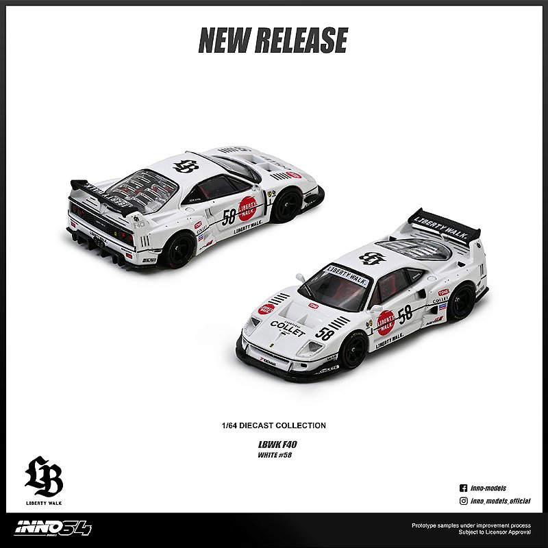 LBWK F40 COLLET 1:64 INNO64 - 20 anos! Loja on-line de miniaturas