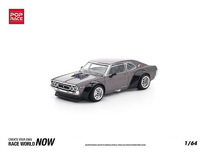 Nissan Laurel C130 1:64 POP RACE Cinza - 20 anos! Loja on-line de