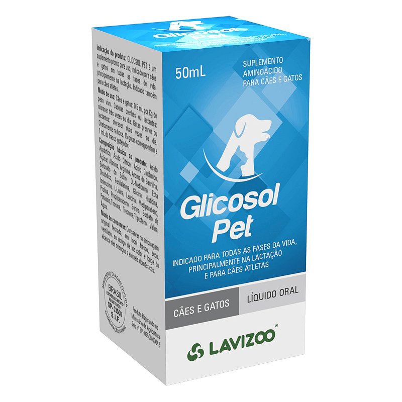 Estimulante de Apetite para Cachorro Gato Glicosol Pet 50ml - Cuida+Pet ...