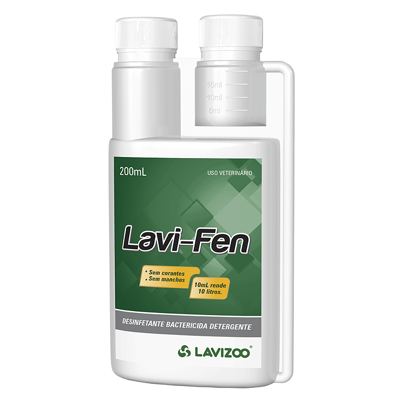 Lavi Fen 200ml Desinfetante Bactericida Detergente Lavizoo - Cuida+Pet -  Produtos para Pets