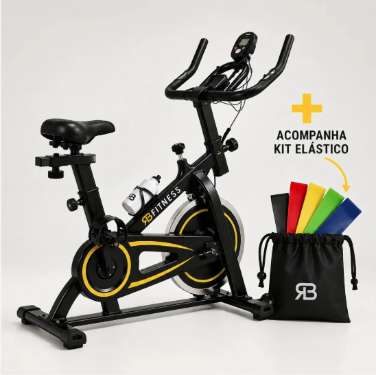 Bicicleta Ergométrica Fitness 6kg + Kit de Elástico