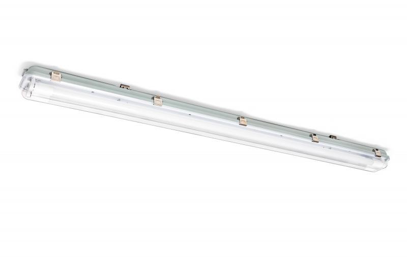 Luminária hermética de sobrepor específica para 2 lâmpadas TUBO LED 18