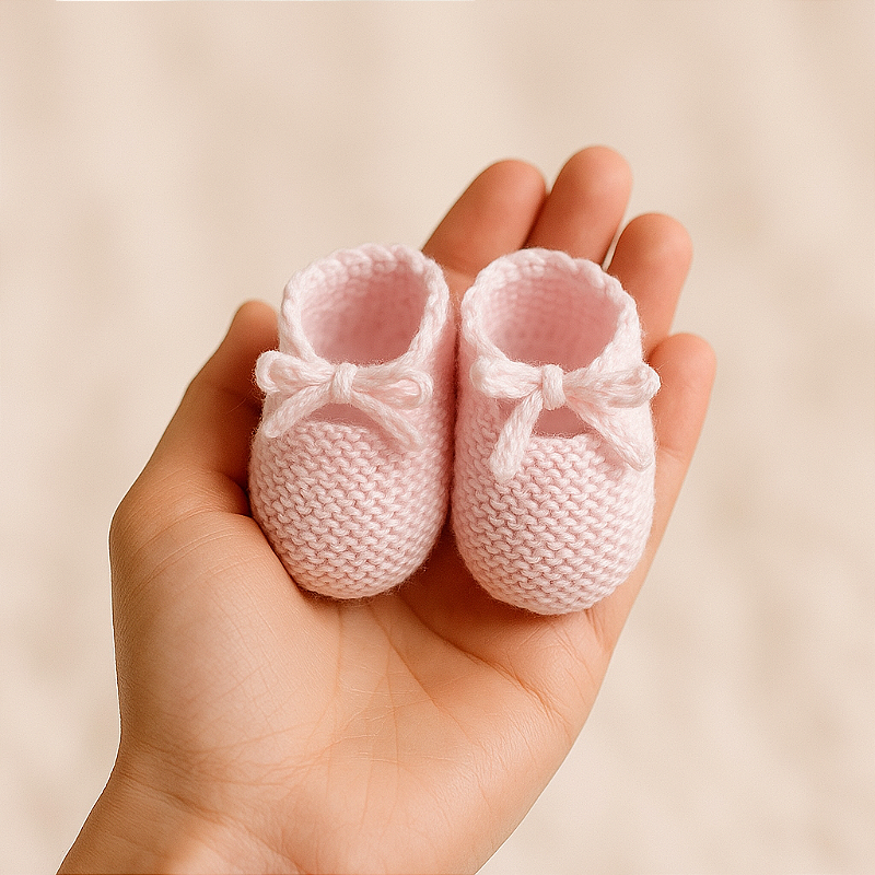 Sapatinho de Lã para Bebê Reborn – Feito à Mão, Macio e Delicado