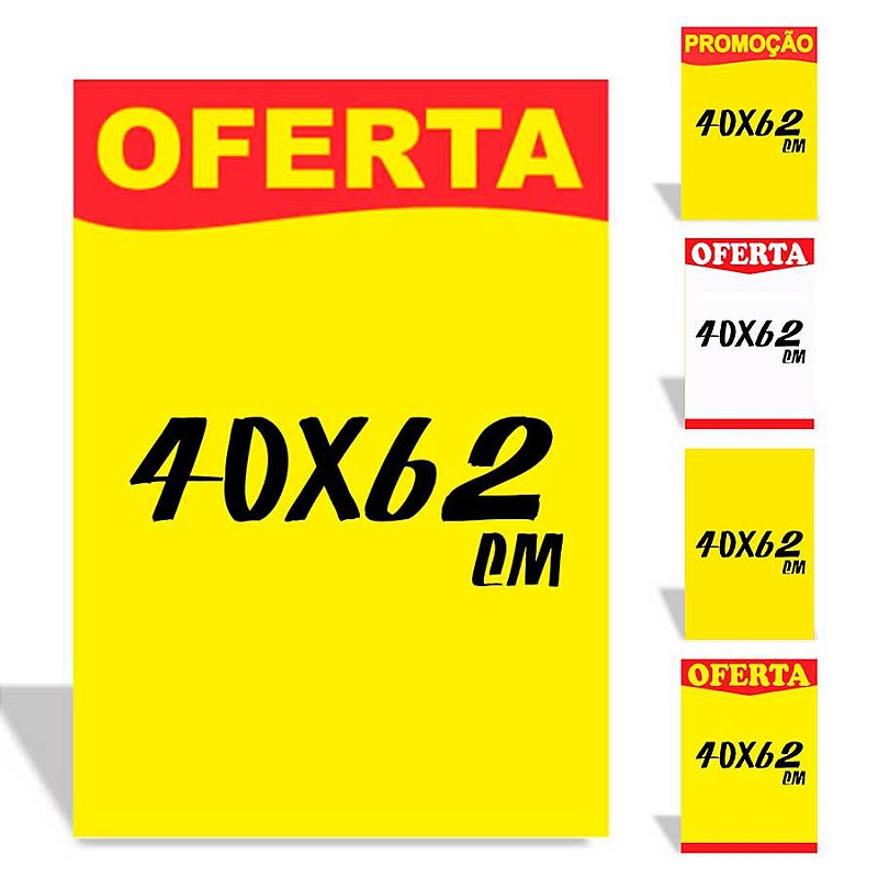 Cartaz Oferta Promoção 40x62 cm | 100 unidades - SAMPA CAIXAS