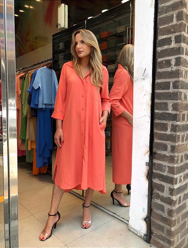 VESTIDO CHEMISE PESSÊGO