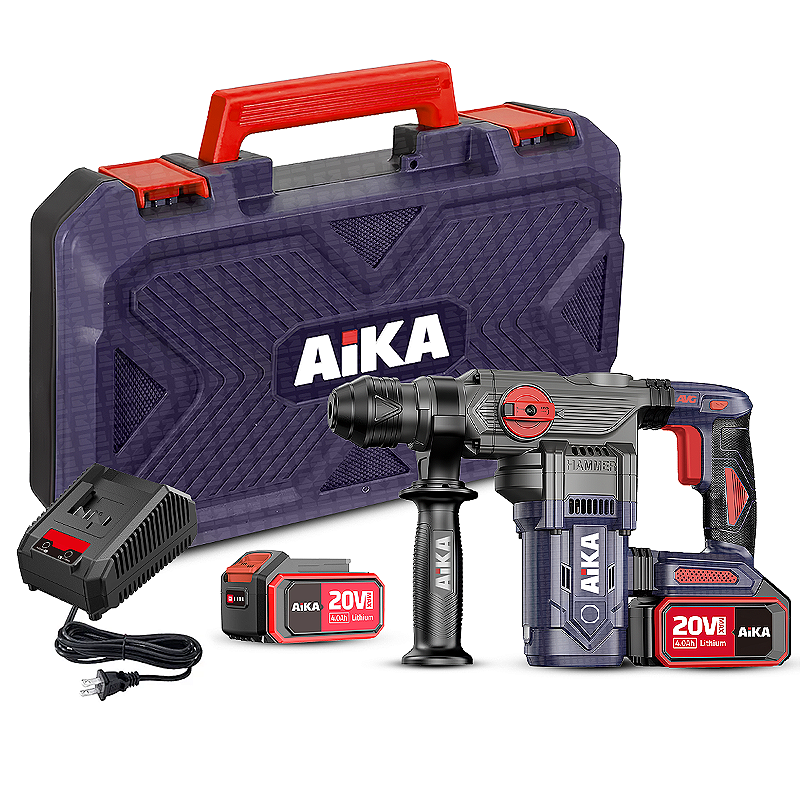 aki Martelo Rompedor Rotativo Sds Plus 4.0ah 20v Aika 2 Baterias - suzer